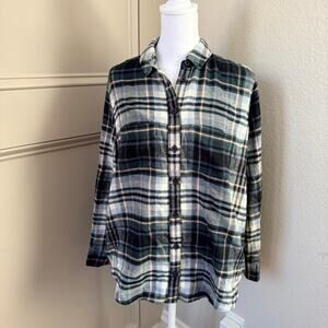 Madewell Sunday Shirt Women’s XS Cronston Plaid Flannel NB572 Oversized